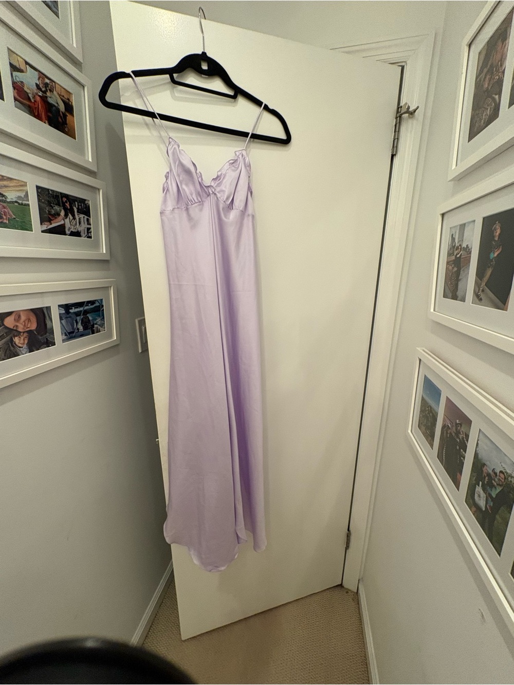Saks Fifth Avenue Lavender Satin Chemise Slip